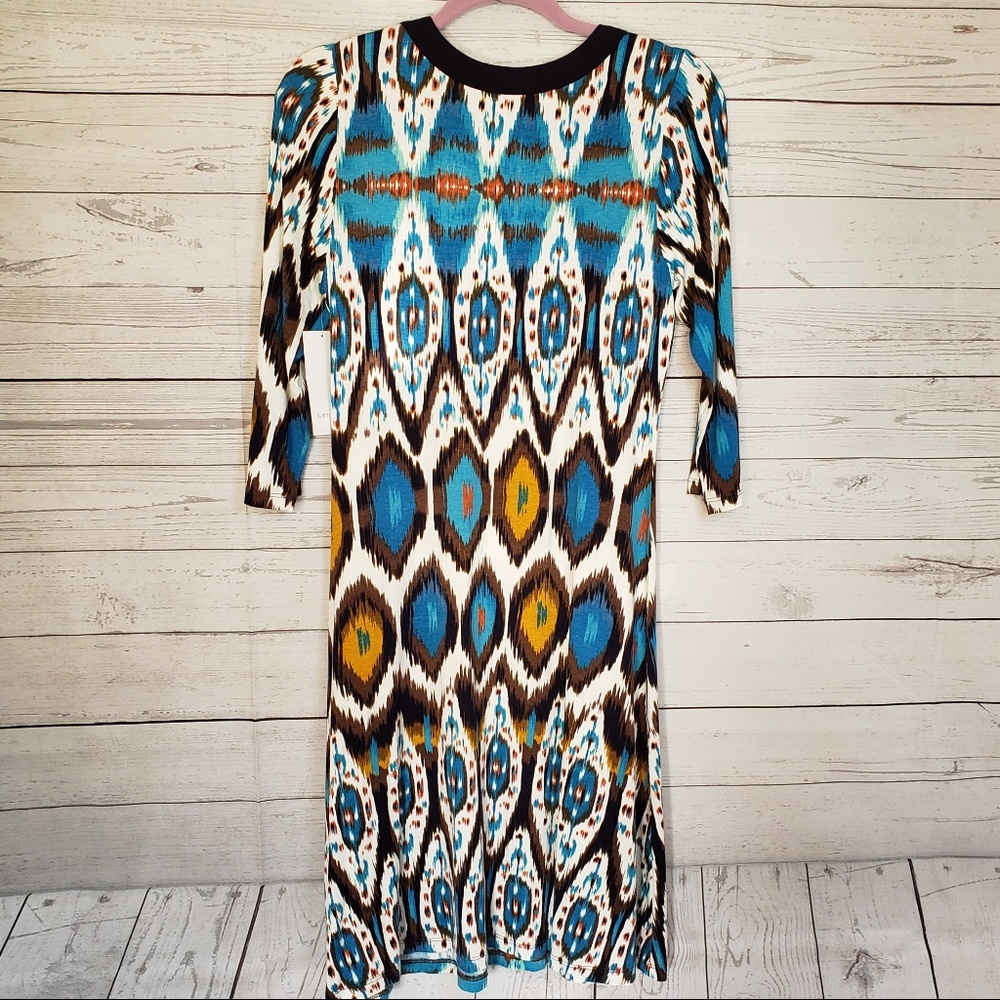 *SOLD*  Karen Kane Tribal Print Sheath Dress - Picture 3 of 8